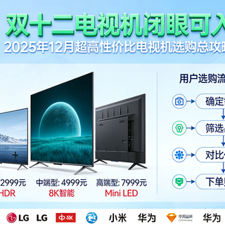 【双十二电视机闭眼可入】2025年12月超高性价比电视机选购总攻略