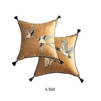 被问爆的法式复古抱枕！国画花鸟让客厅秒变艺术角✨