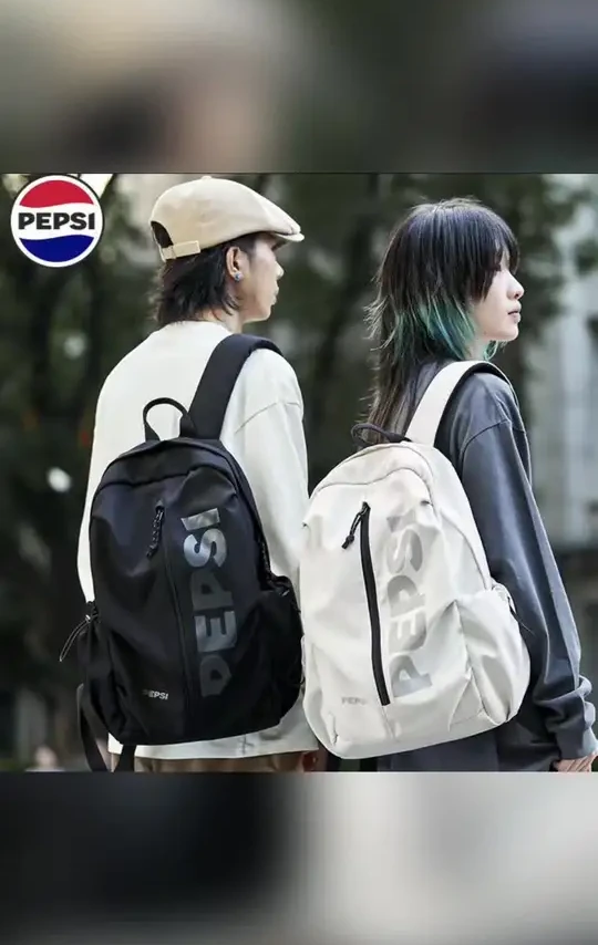 #PEPSI联名双肩背包 #百事黑白色潮流背包 PEPSI百事户外双肩包轻便防泼水运动休闲学生书包大容量电脑背包#PEPSI大容量双肩包 #百事联名学生双肩包 #PEPSI休闲潮流背包