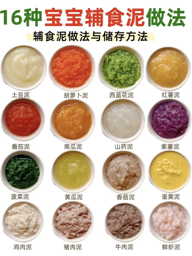 宝宝辅食全攻略入门级蔬果泥·肉泥·储存技巧
