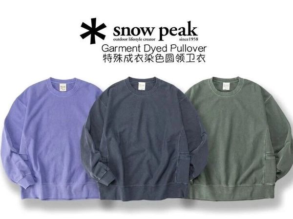 【鉴赏】Snow Peak 雪峰Garment Dyed染色工艺圆领卫衣 Garment Dyed Pullover