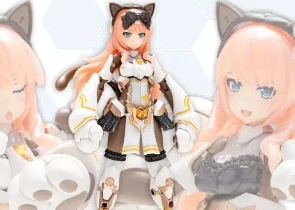 【拼装】三花猫配色的猫娘装甲新登场！寿屋：新品 机甲少女系列 突伽I<猫猫装甲 Ver.> 三色猫 官图