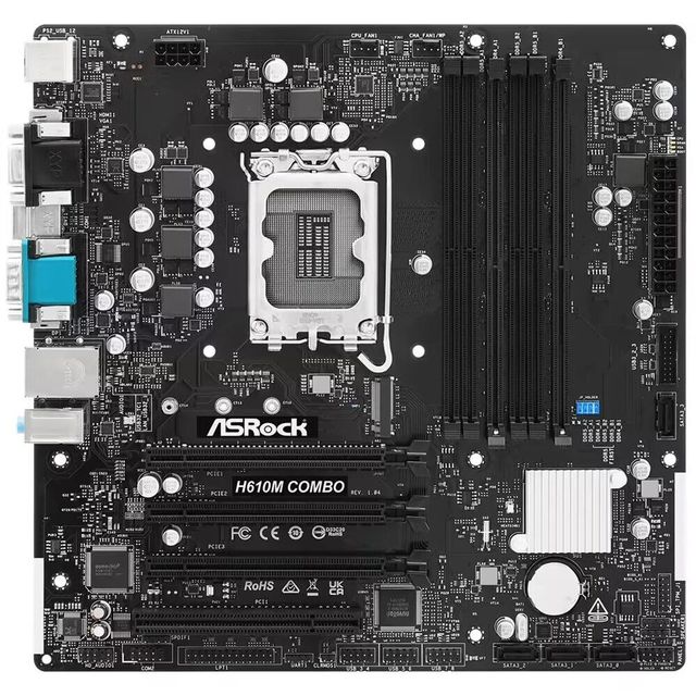正统妖板！华擎H610M COMBO现身，自带四条DDR5插槽+两条DDR4插槽