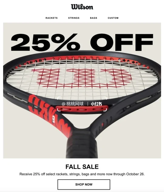 终于蹲到Wilson🇺🇸定制拍🎾25%OFF