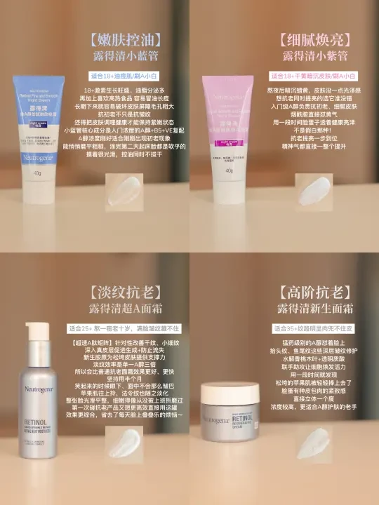 露得清A醇抗老家族|嫩脸各有各的绝招