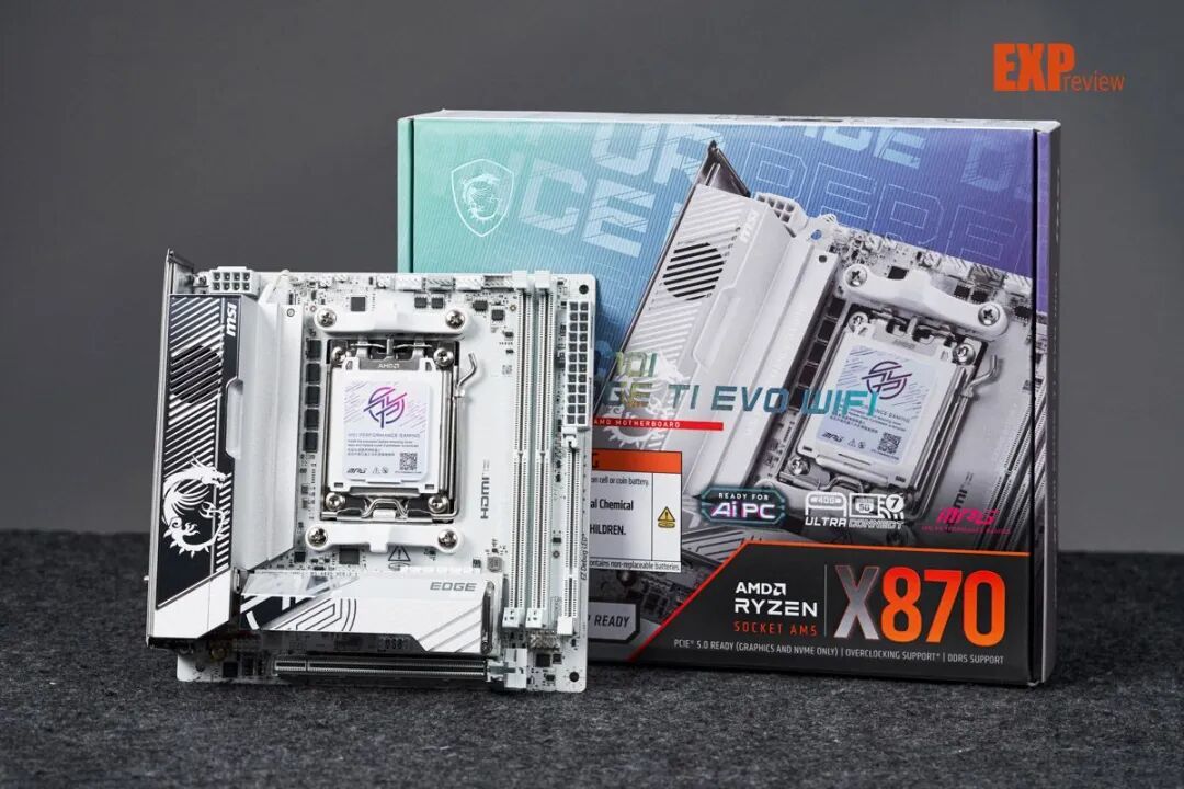 微星X870I刀锋钛主板评测：从供电到扩展全面升级，内存频率轻松破万