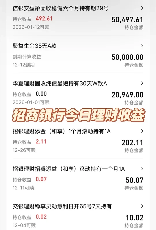 招商银行理财