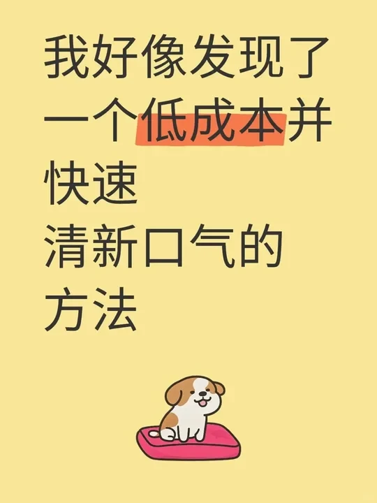 5年口臭上岸，总结一下吃的补剂（无广