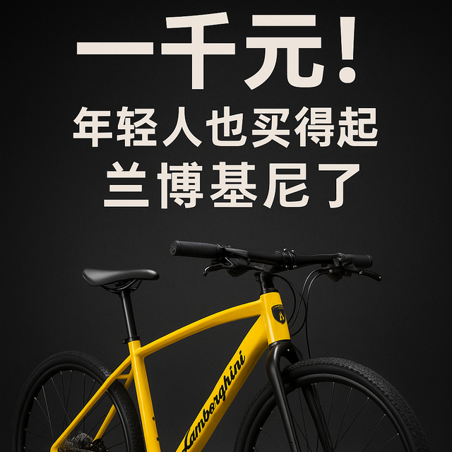 一千块就能买兰博基尼？年轻人的第一辆跨界品牌自行车，值不值？