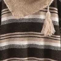 含绵羊毛港风复古条纹毛衣体验