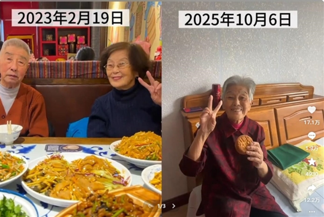 网友分享奶奶自爷爷去世9个月后的变化：头发白了一大半