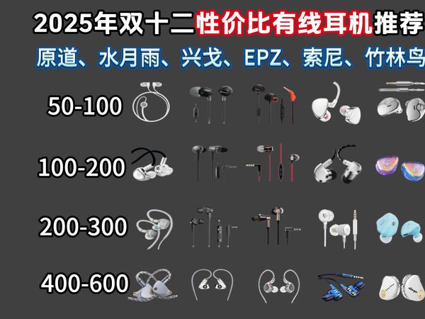 【有线耳机年终总结】2025年12月HiFi有线耳机推荐！HiFi/音乐/游戏有线耳机选购攻略！学生党HiFi耳机如何选择，原道、水月雨、竹林鸟、兴戈该选哪家？