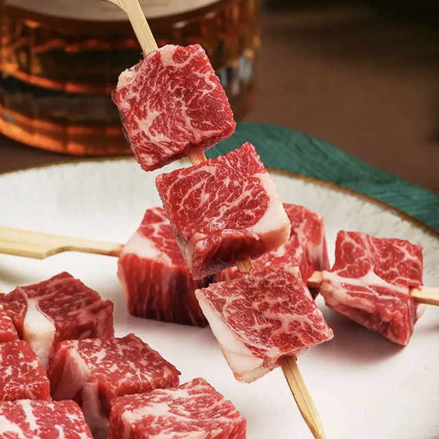 M5和牛串肉质惊艳，在家轻松烤肉店级享受