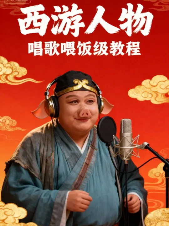 西游人物唱歌喂饭教程，原创歌曲创作就是这么简单#ai创作者浪潮计划 #数字人唱歌  #ai音乐生成 #ai视频制作教程