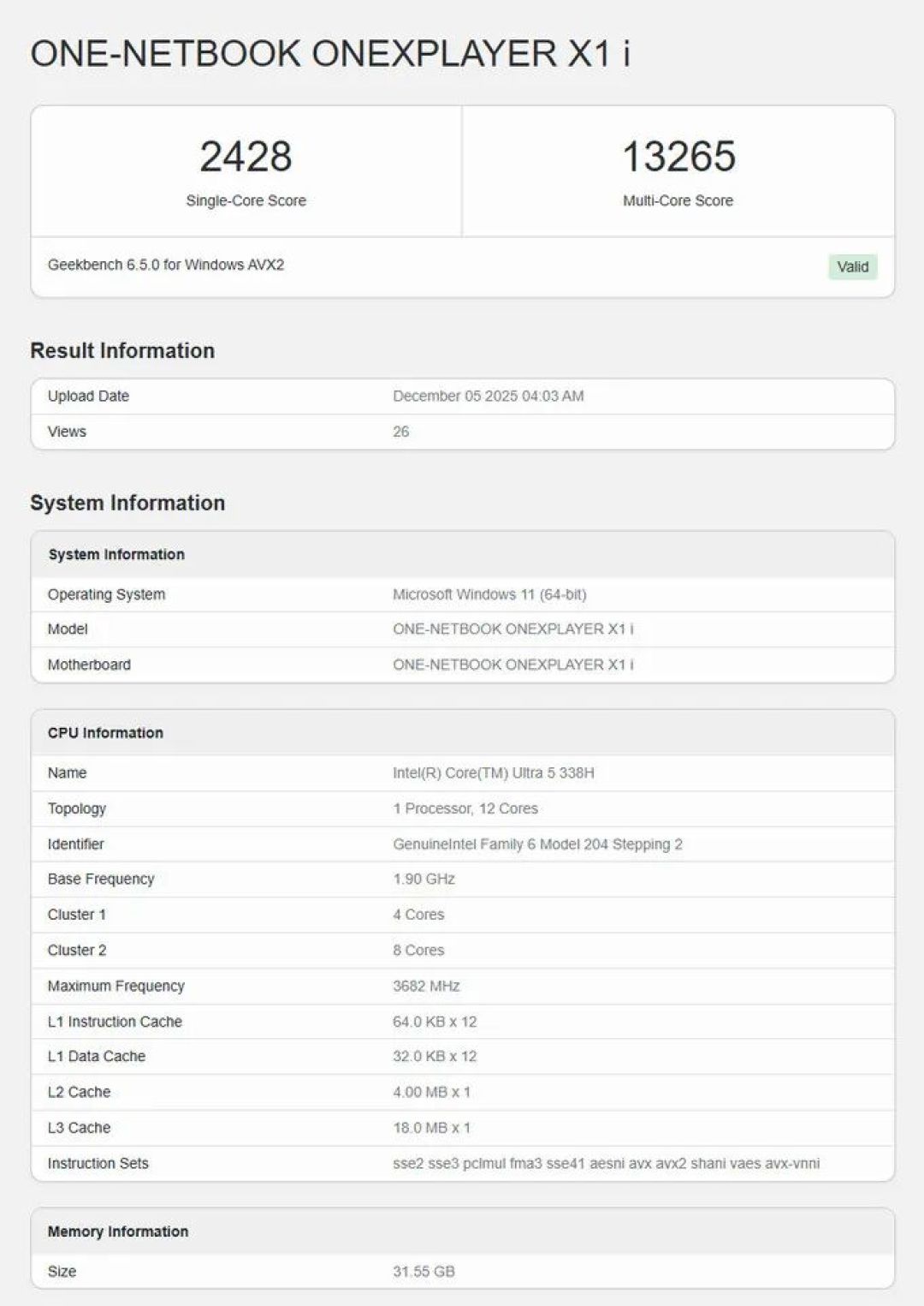 新一代OneXPlayer掌机曝光，搭载Panther Lake APU