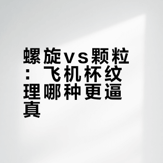 螺旋vs颗粒：飞机杯纹理哪种更逼真？96+用户观点大交锋