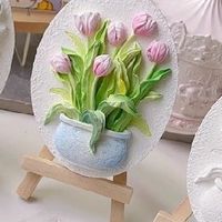 小众兴趣发电｜石膏郁金香花牌DIY，指尖绘出治愈小美好