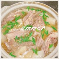 天冷就爱这口！萝卜炖羊排做法超简单