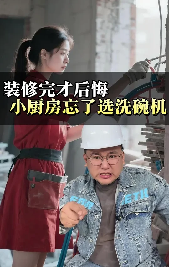装修完才后悔，小厨房忘了选洗碗机 #装修 #装修避坑#每誉水槽洗碗机#小户型厨房