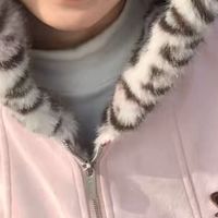 Achock官方店豹纹拉链连帽外套