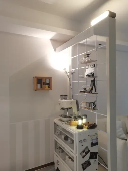 屏风隔断+咖啡角的设计思路