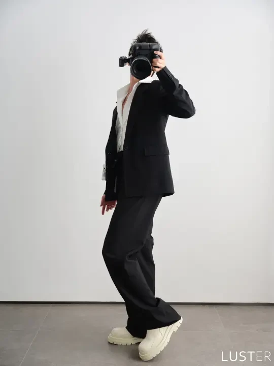 上身实拍｜BOTTEGA VENETA 黑色羊毛西装