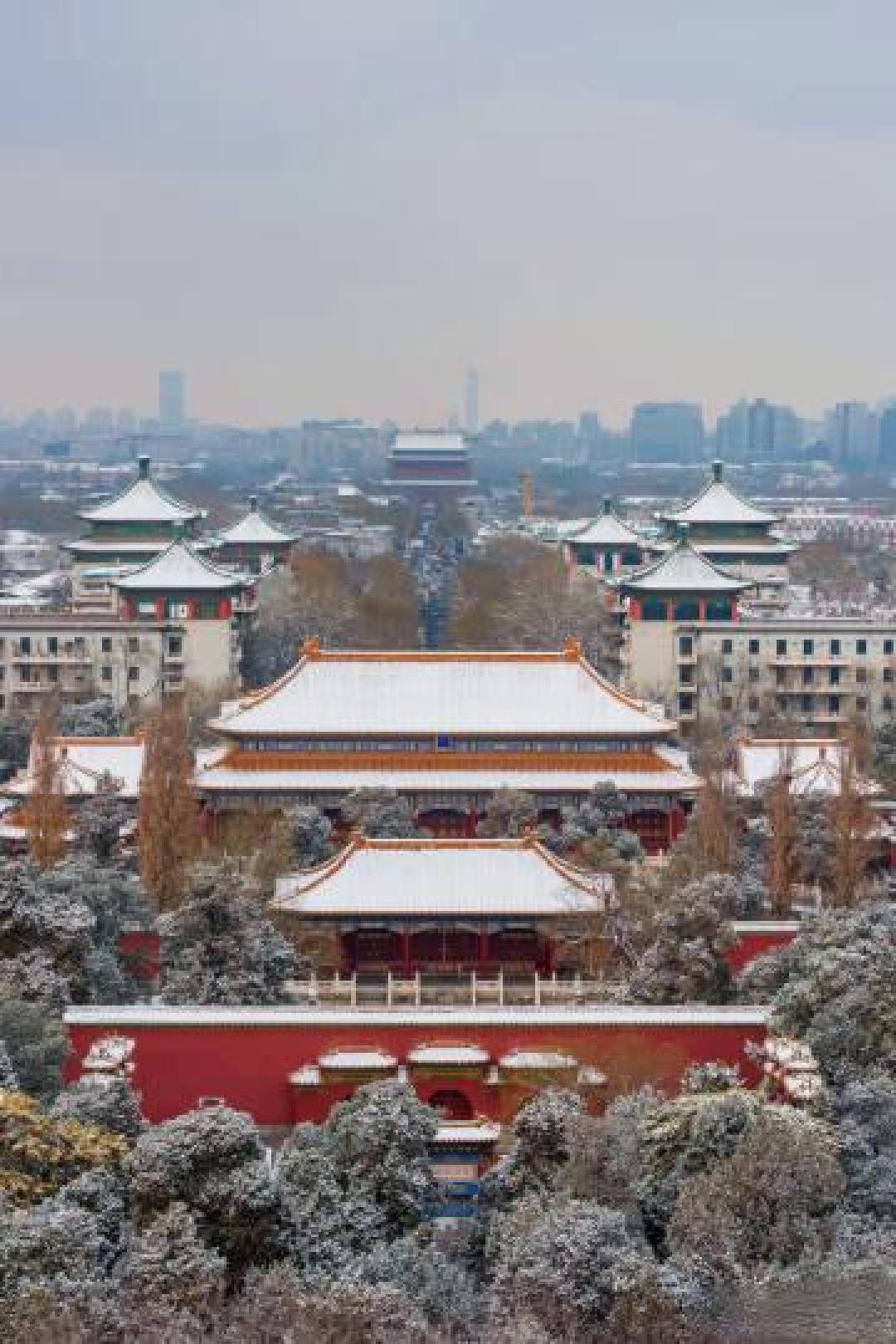 故宫红墙遇上皑皑白雪,才懂什么叫中式美学天花板