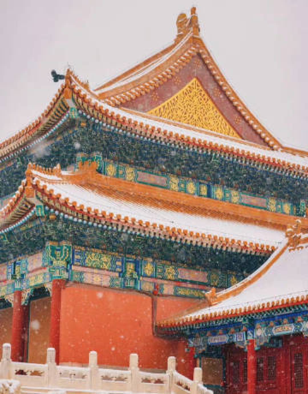 故宫红墙遇上皑皑白雪,才懂什么叫中式美学天花板