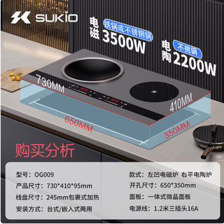 硕高电磁炉家用3500W双灶大功率爆炒电磁炉电陶炉OG009 深度分析