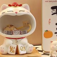 这款“招财猫收纳摆件”，把仪式感与实用性焊在了家门