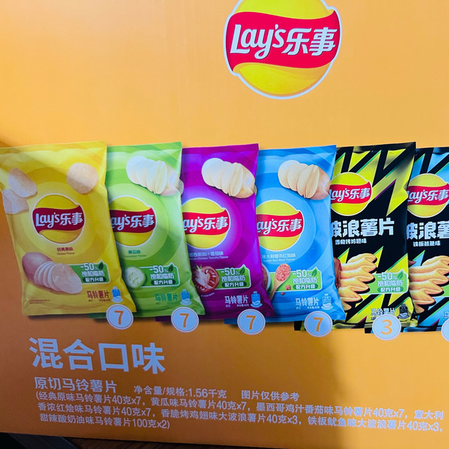 双旦送礼的快乐炸弹，这箱乐事新品礼包，把好吃不负担裹满节日