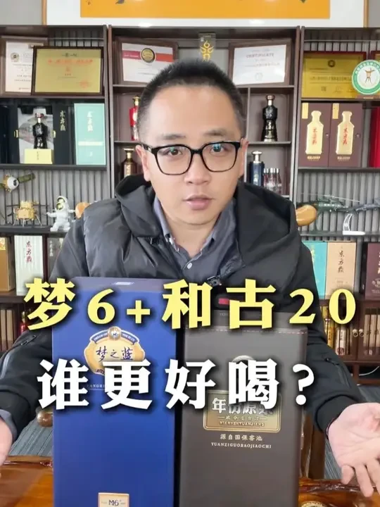 江淮派浓香两大代表，梦6+和古20哪个更好喝？ 兄弟们，你们更喜欢梦6+还是古20？#白酒 #白酒评测 #洋河梦之蓝 #古20