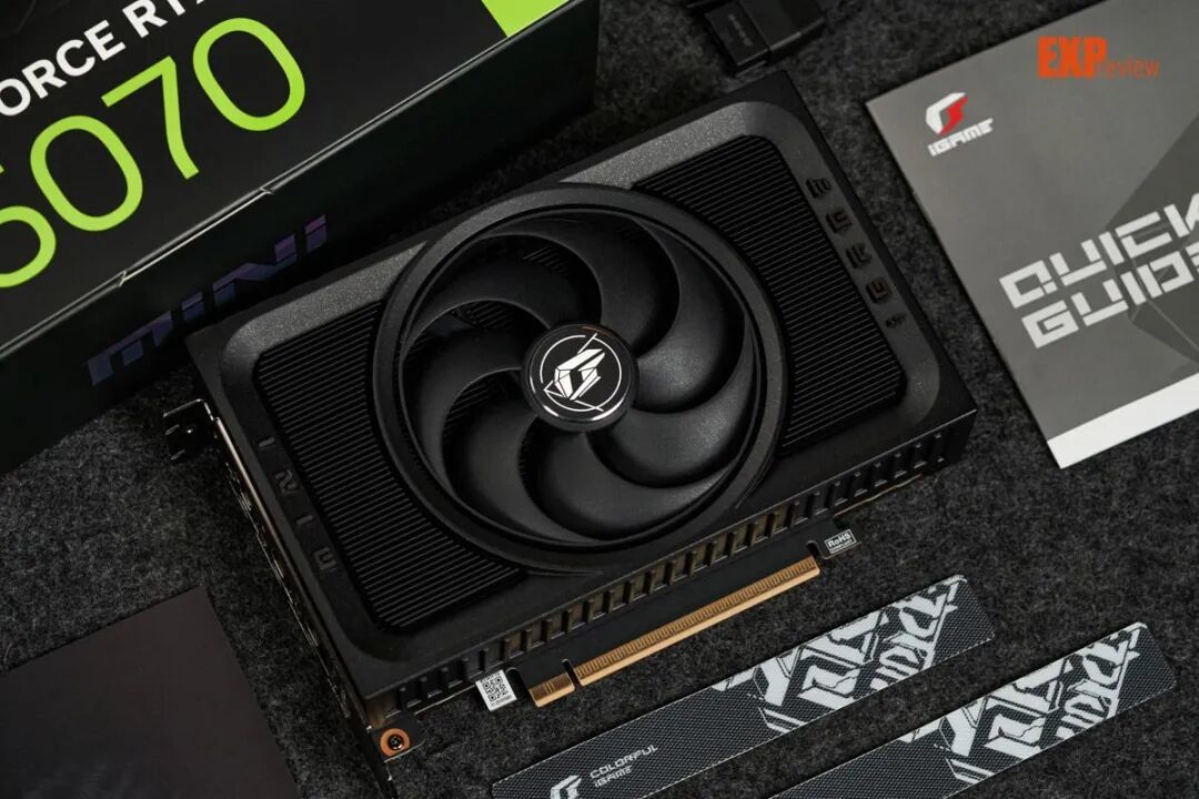 七彩虹iGame GeForce RTX 5070 Mini显卡图赏:仅18cm,单风扇ITX小钢炮