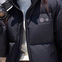 冬日御寒王者！雪中飞黑色印花面包服太戳我