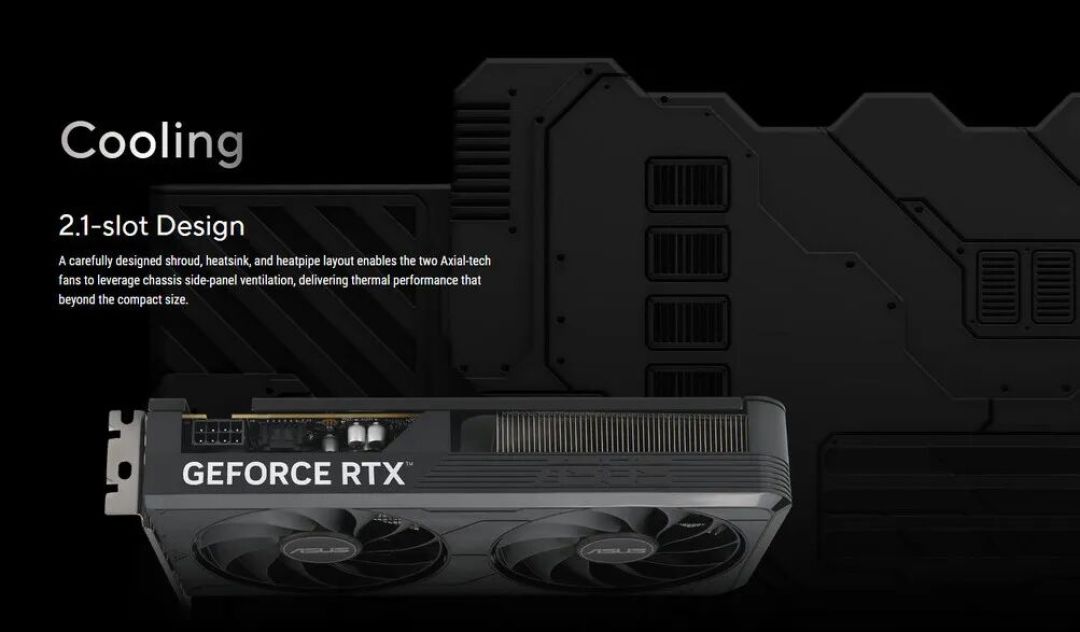华硕DUAL GeForce RTX 5060 Ti与5060系列推出2.1槽EVO瘦身版