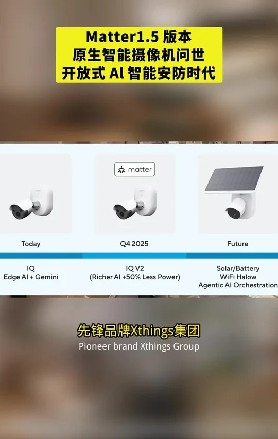 Matter1.5 版本，原生智能摄像机问世，树立开放式 Al 智能安防时代
#Matter#海外智能家居#SmartHome#智能安防#智能摄像机