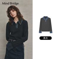 救命！Mind Bridge这件牛仔拼接羊毛衫我能穿整个冬天❗