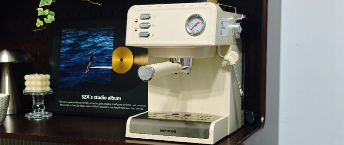 咖啡小白入手赛普达EC35咖啡机，萃取油脂OK,颜值还满足少女心