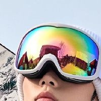 雪场护目封神款！骆驼双曲面滑雪镜，透气防雾还百搭