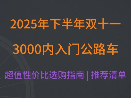 2025年下半年3000内入门公路车推荐集合