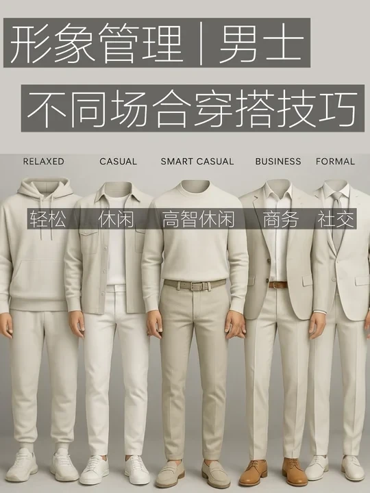 男士形象管理｜从休闲到正式场合穿搭进阶指