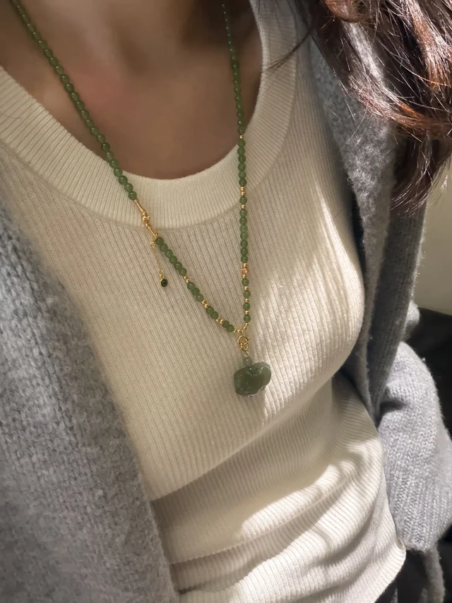 这苹果绿万能链，完全长在我审美点上