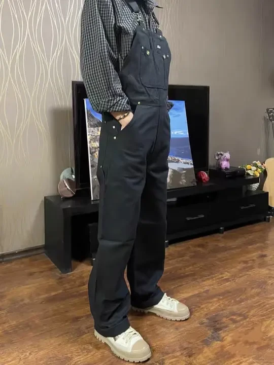 美国Dickies 经典重磅纯棉背带裤工装裤