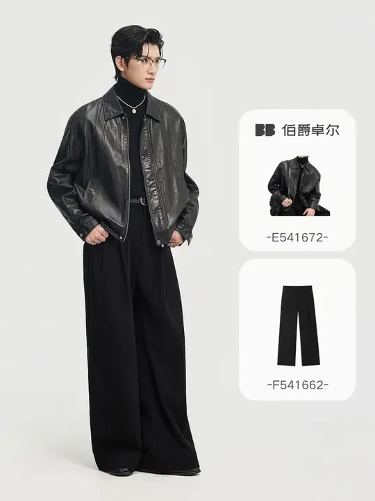BB 伯爵卓尔 | 真皮痞帅哑光牦牛皮机车外套
