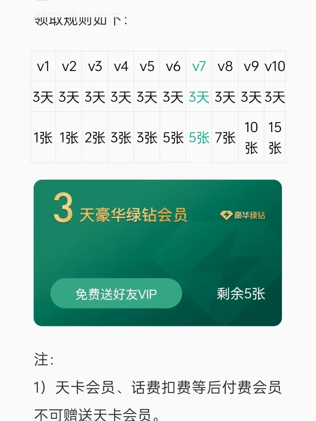 QQ音乐3天会员勉费送