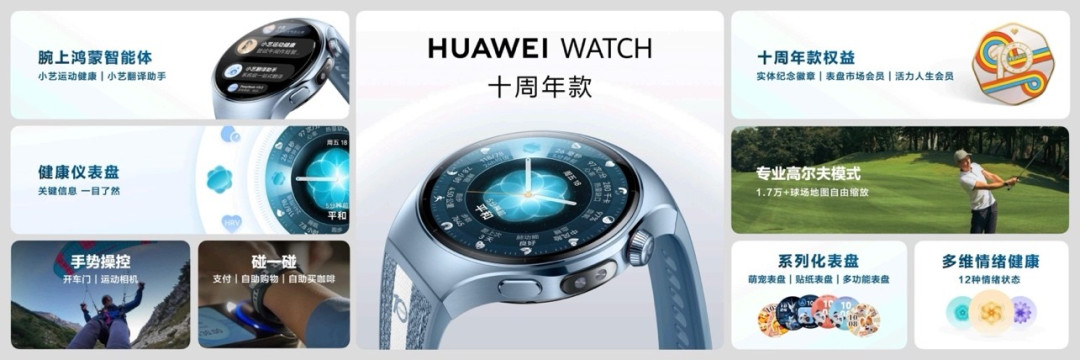华为WATCH 十周年款登场,全新健康仪表盘以科技匠心守护健康初心