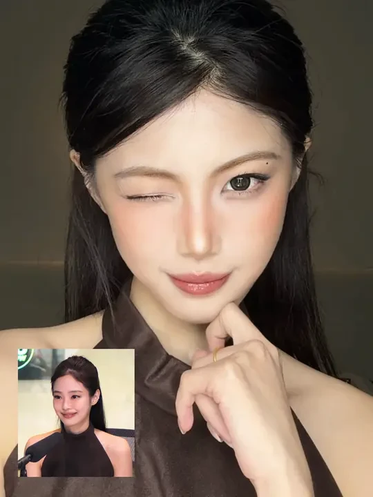 Jennie电台妆🤎坠值得黄皮画的钓系慵懒感