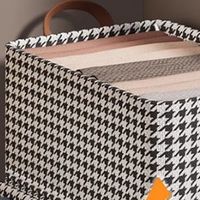 家用收纳箱：四万公里千鸟格衣服收纳箱，实现一物多用！