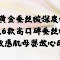 2025黄金蚕丝被深度测评：这6款高口碑蚕丝被敏感肌母婴放心
