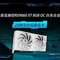 2500元价位甜品卡，首选瀚铠RX 9060 XT 8GB OC 白色合金